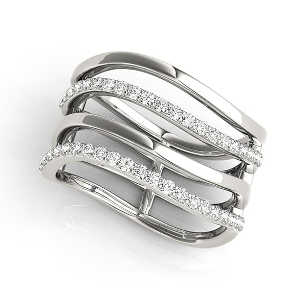 Multirow Wavy Fashion Band (0.42 ct. tw.) — View 1