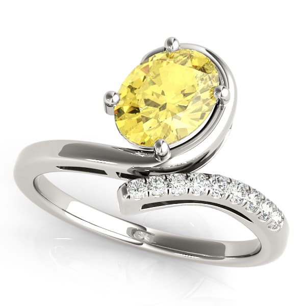 Bypass Single Row Oval Color Rings (1/8 ct. tw.) — View 1