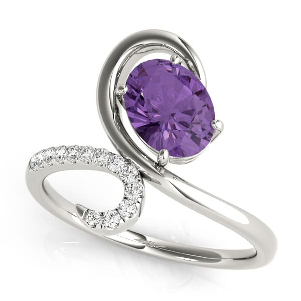 Bypass Swirl Oval-Cut Fashion Ring (0.09 ct. tw.) — View 1