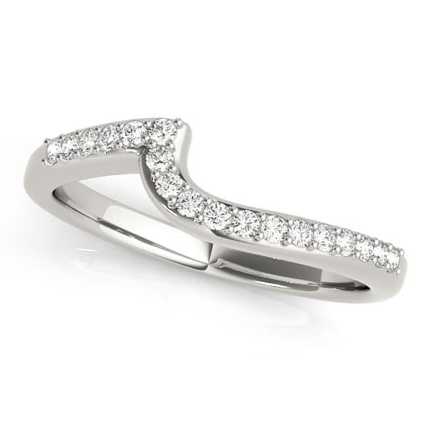 Prong Set Curved Wedding Bands (1/8 ct. tw.) — View 1