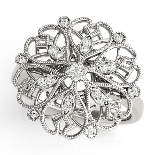 Antique Filigree Fashion Ring (0.08 ct. tw.) — View 1