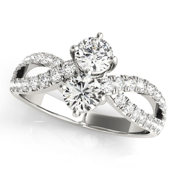 2-Stone Twisted Shank Fashion Ring (3/8 ct. tw.) — View 1