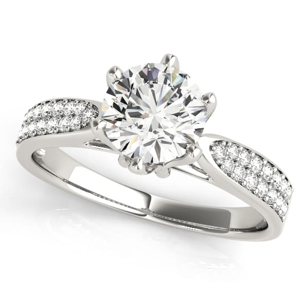 Engagement Ring in 10k White Gold