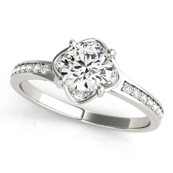 Engagement Ring in 10k White Gold