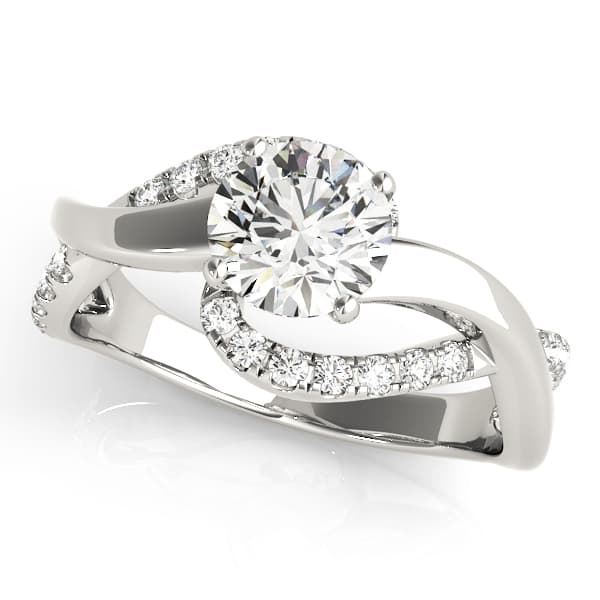 Twisting Bypass Engagement Ring — style 84832 in 10k White Gold