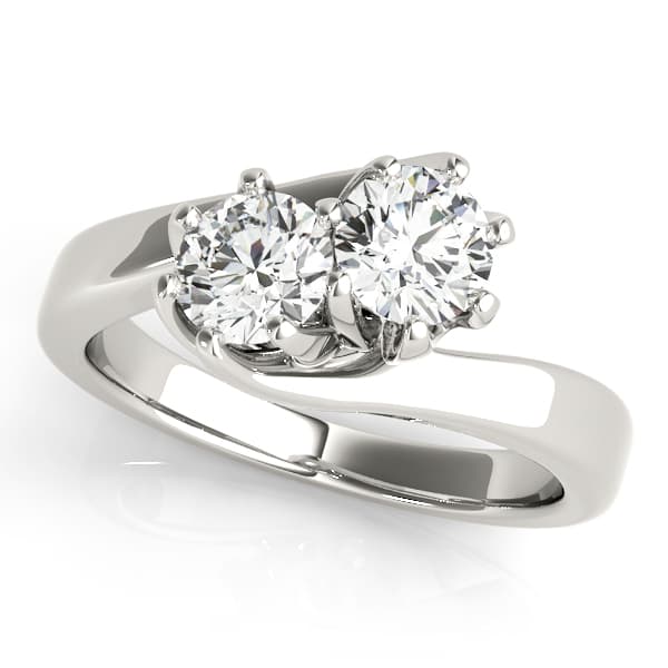 2-Stone Trellis Wedding Rings — 1/2 CT (1/2 ct. tw.) — View 1