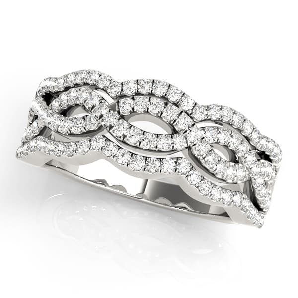 Infinity Multirow Split Prong Wedding Rings (0.6 ct. tw.) — View 1