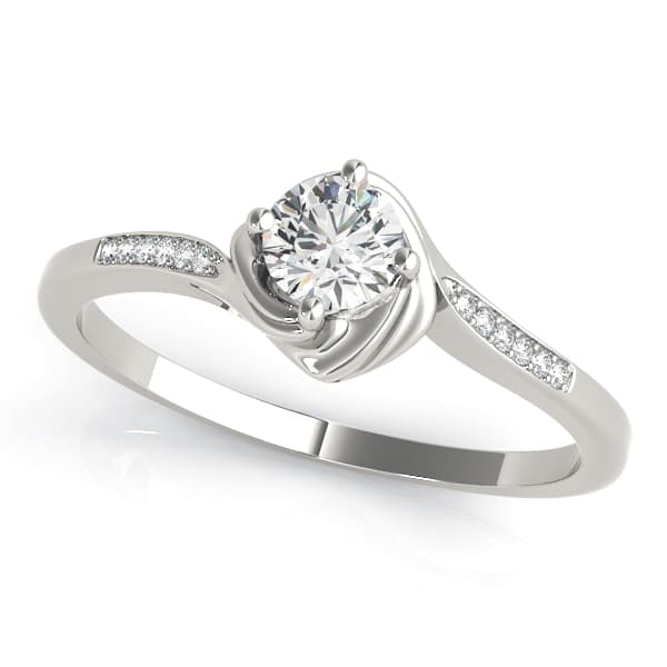 Engagement Ring in 10k White Gold