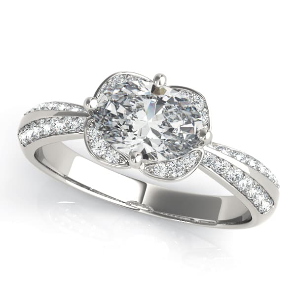 Engagement Ring in 10k White Gold