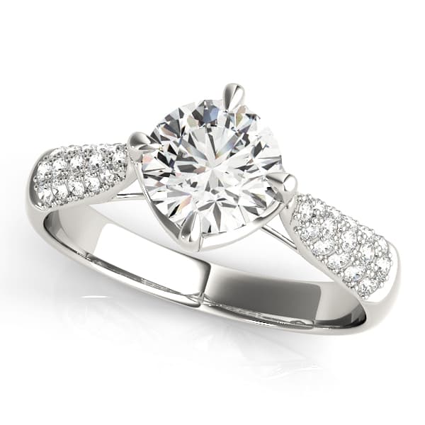 Engagement Ring in 10k White Gold