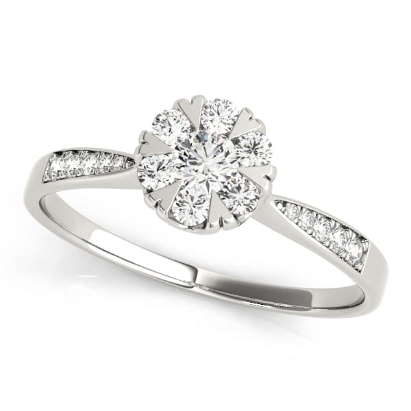 Engagement Ring in 10k White Gold