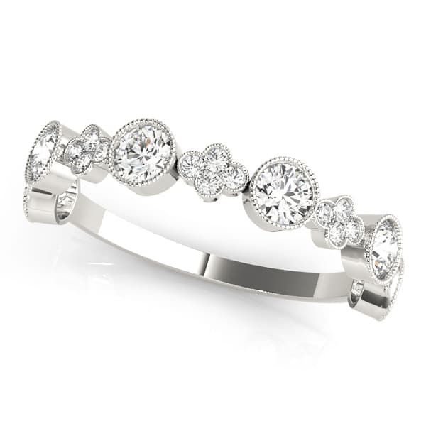 Round &amp; Clover Milgrain Band (0.3 ct. tw.) — View 1