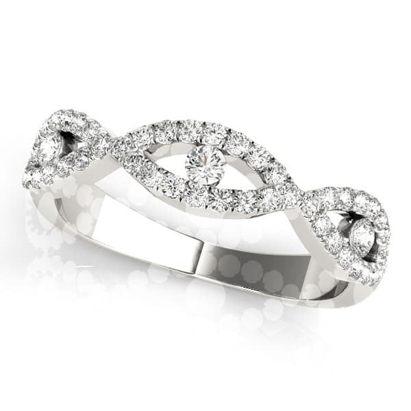 Double Row Infinity Prong Set Wedding Bands (1/3 ct. tw.) — View 1