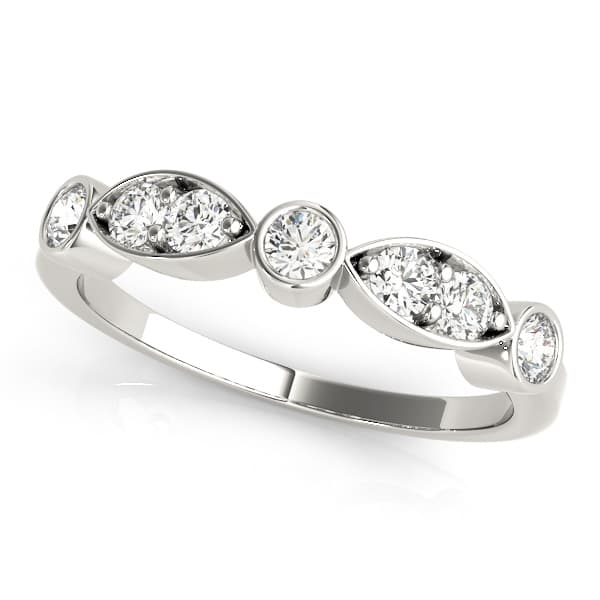 Bezel Set Marquise Wedding Bands (3/8 ct. tw.) — View 1