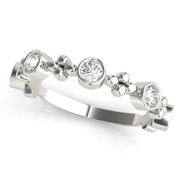 Bezel Set Stackable Wedding Bands (0.4 ct. tw.) — View 1