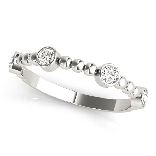 Round Bezel Set Stackable Band (1/4 ct. tw.) — View 1