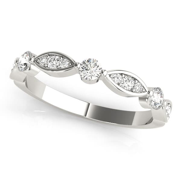 Round &amp; Marquise Shaped Stackable Band (1/4 ct. tw.) — View 1