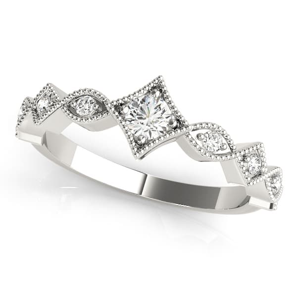 Stackable Marquise Milgrain Wedding Rings (0.09 ct. tw.) — View 1