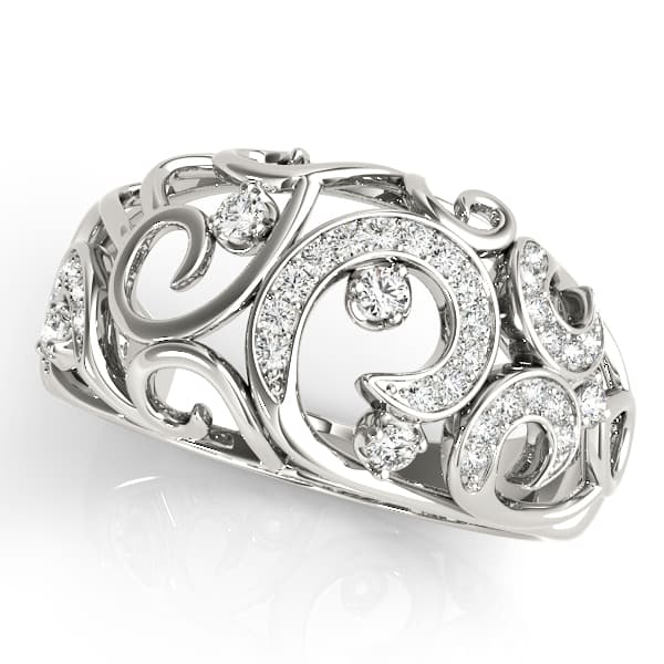 Prong Set Filigree Fashion Rings (1/4 ct. tw.) — View 1