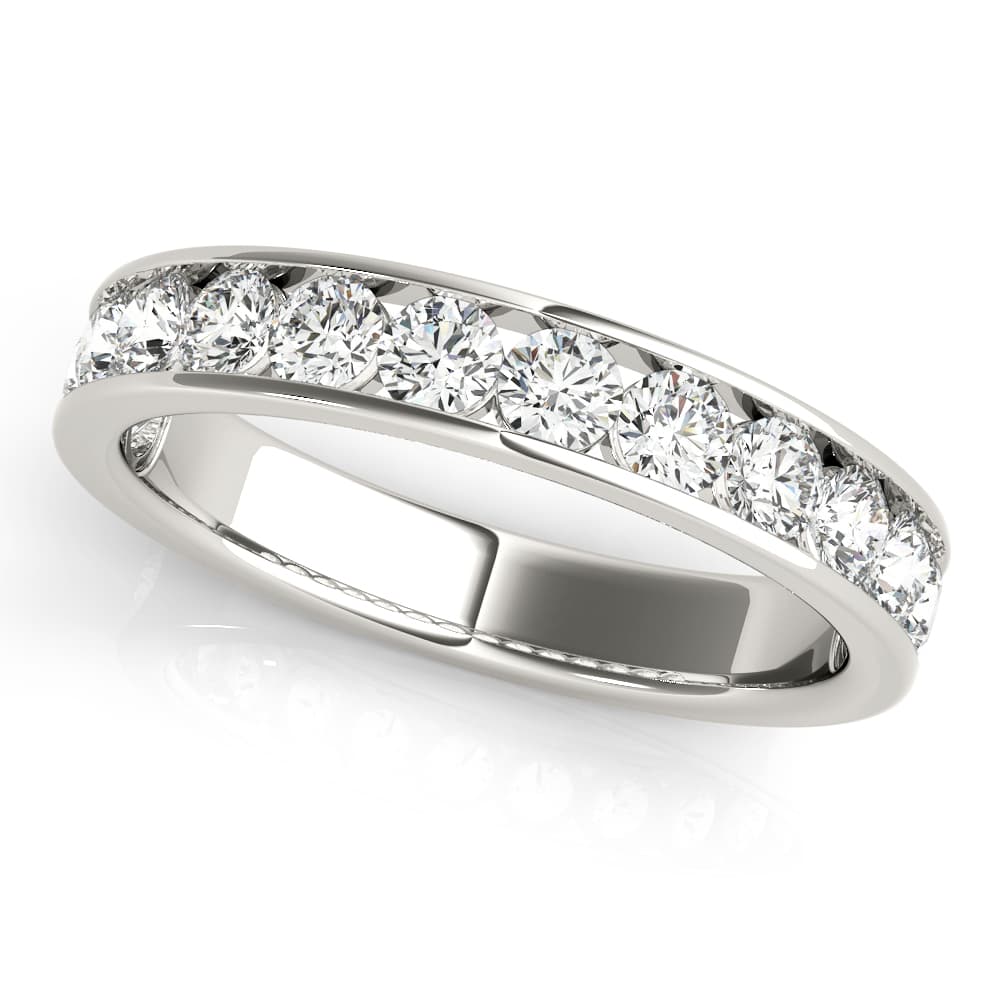 Single Row Channel Set Wedding Ring — 1/3 CT (1/3 ct. tw.) — View 1
