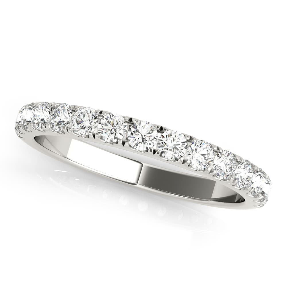 Straight Split Prong Diamond Wedding Band — 1 1/2 CT (1.54 ct. tw.) — View 1
