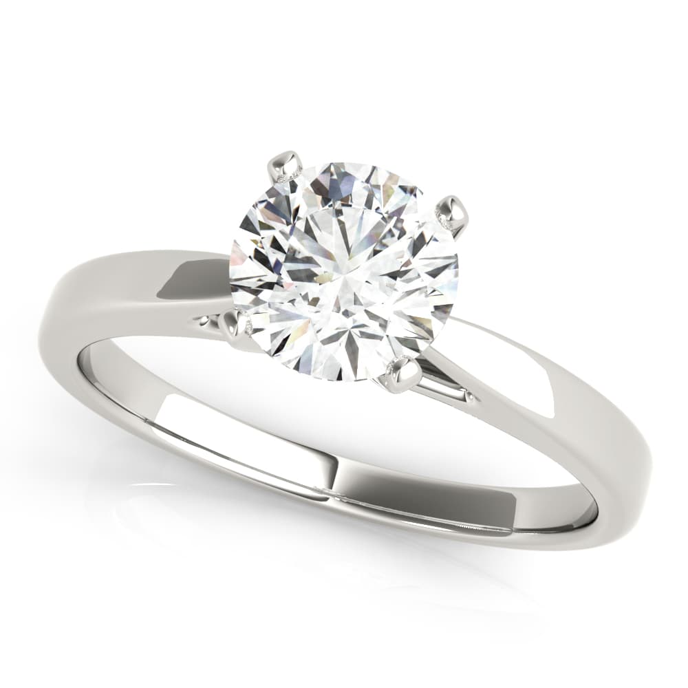 Solitaire Cathedral Engagement Ring — style 85133 in 10k White Gold