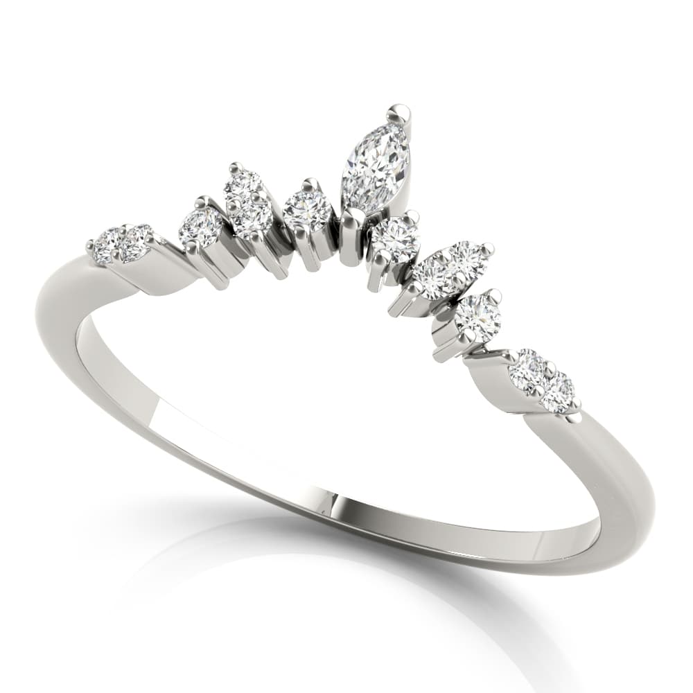 Chevron Marquise Band (1/8 ct. tw.) — View 1
