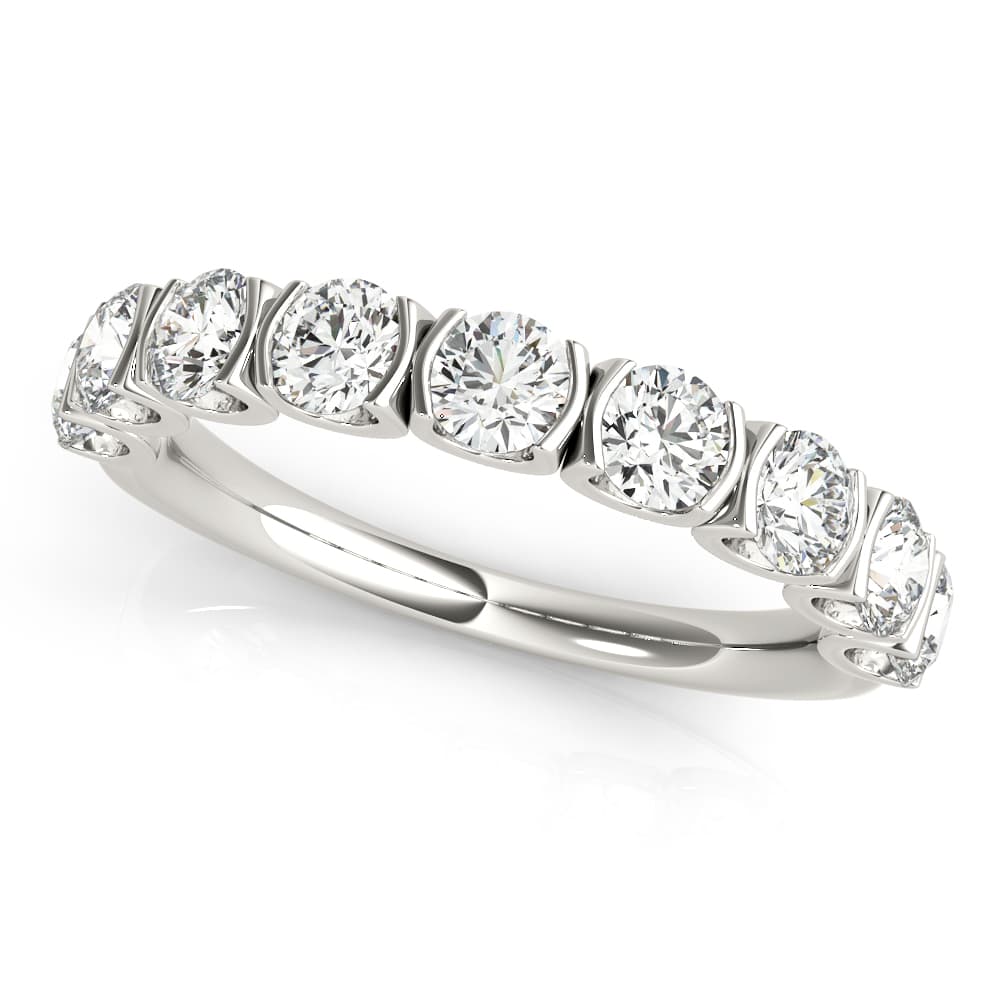 Bar Set U-Prong Wedding Bands — .15 CT (1 1/3 ct. tw.) — View 1
