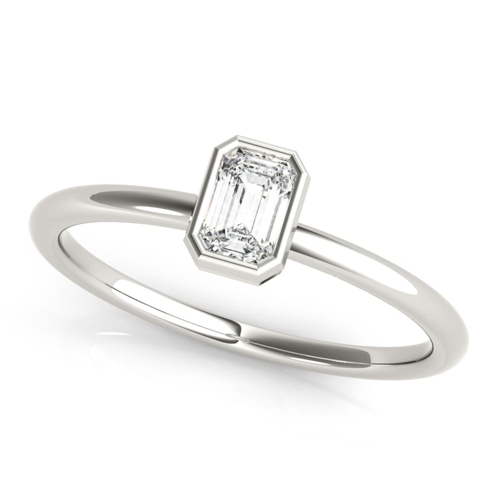 Emerald Cut Solitaire Ring (85204 ct. tw.) — View 1