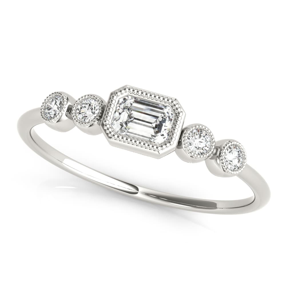 5-Stone Emerald Cut &amp; Round Fashion Ring (0.07 ct. tw.) — View 1