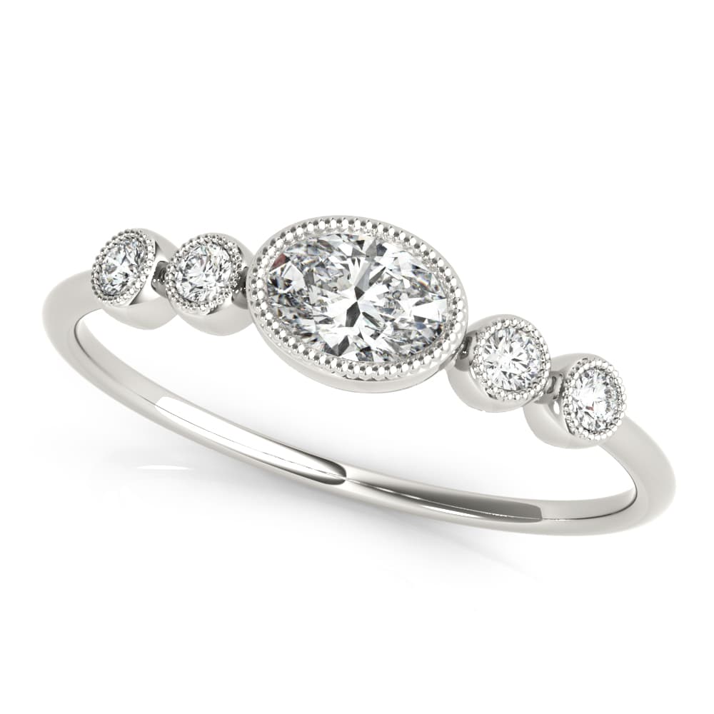 5-Stone Milgrain Oval Fashion Ring (0.07 ct. tw.) — View 1