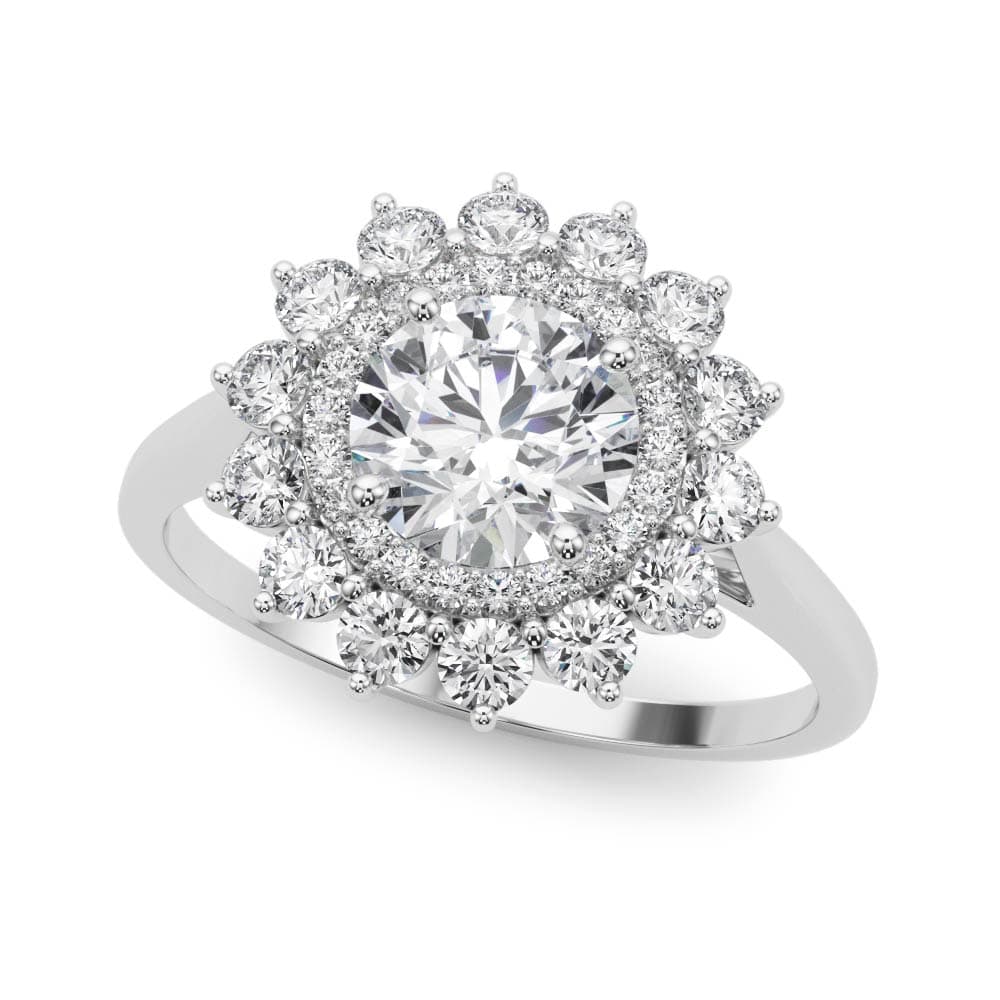 Engagement Ring in 10k White Gold