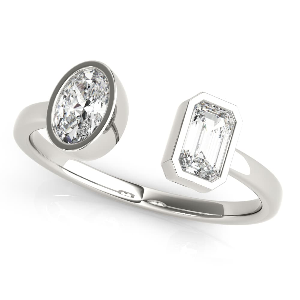 OVAL &amp; EMERALD FASHION RING (2/3 ct. tw.) — View 1