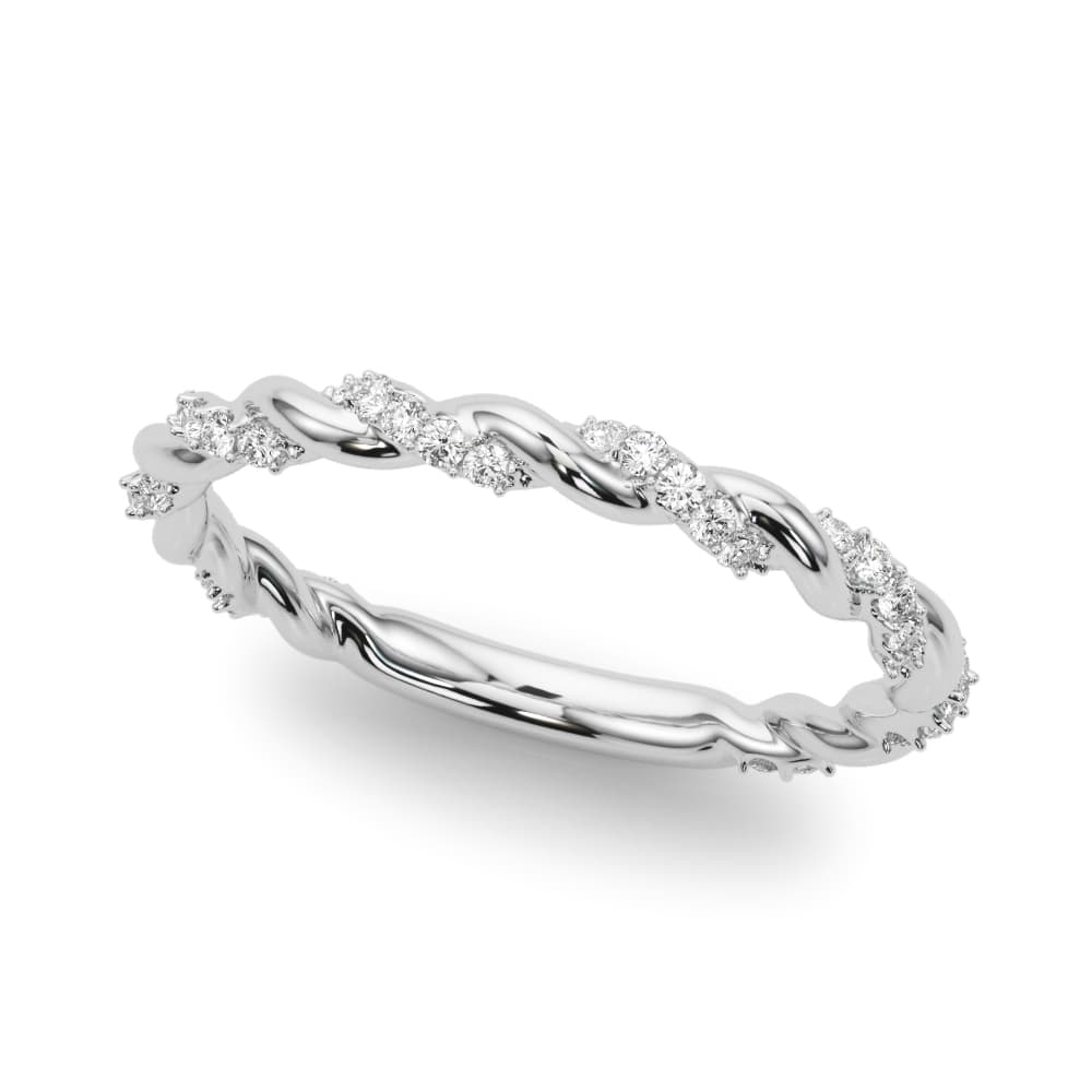 Twisting Alternating Wedding Band (0.2 ct. tw.) — View 1
