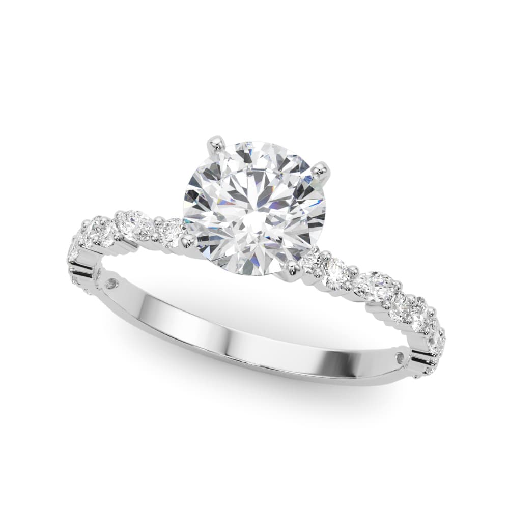 Shared Prong Engagement Ring — style 85298 in 10k White Gold