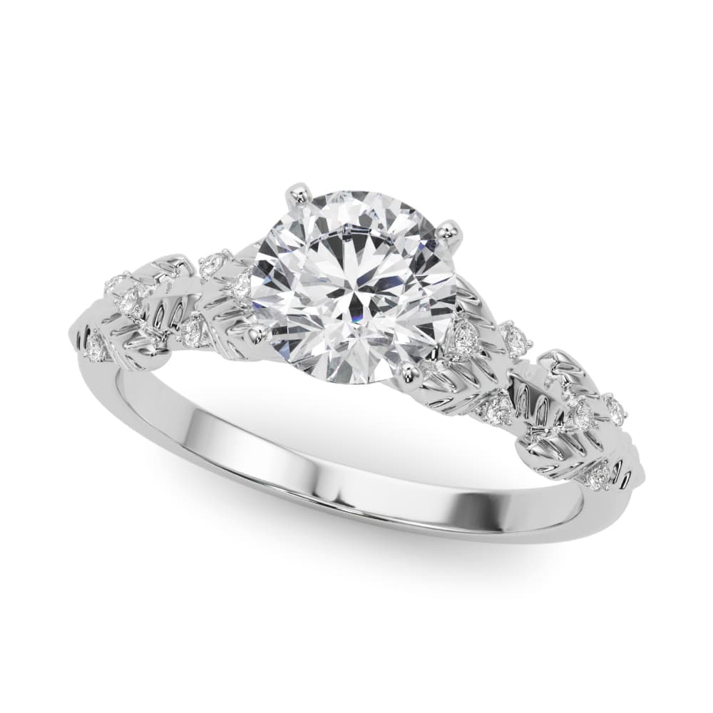 Nature Inspired Engagement Ring — style 85334 in 10k White Gold