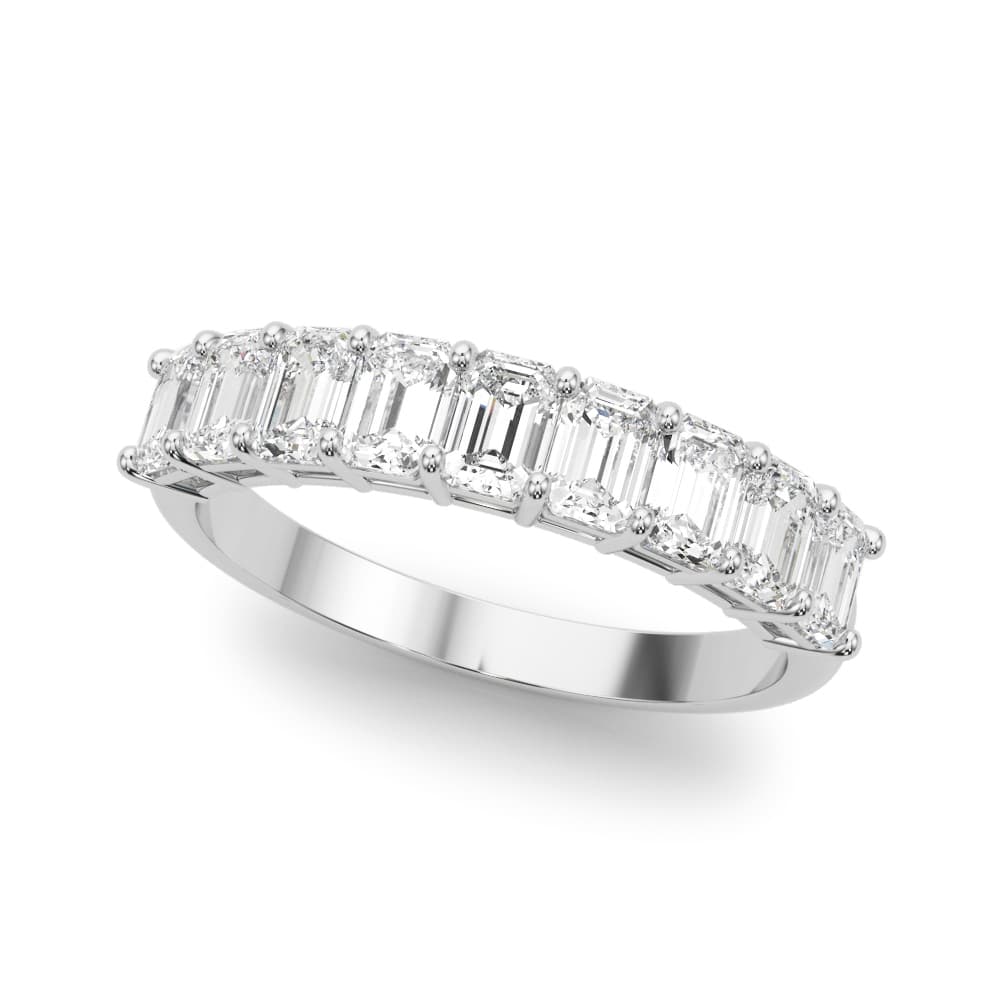 Emerald Cut Shared Prong Wedding Band (1 1/2 ct. tw.) — View 1