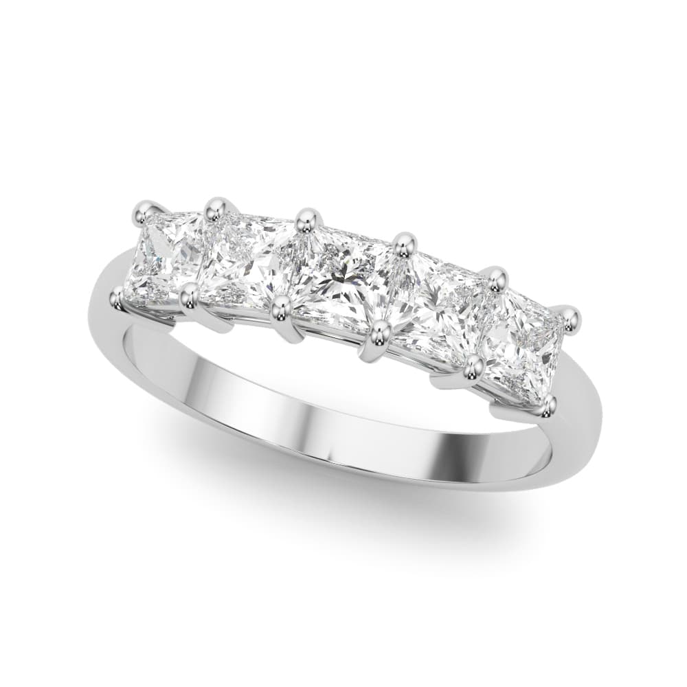 5-Stone Princess Cut Wedding Band — 2 (1.95 ct. tw.) — View 1