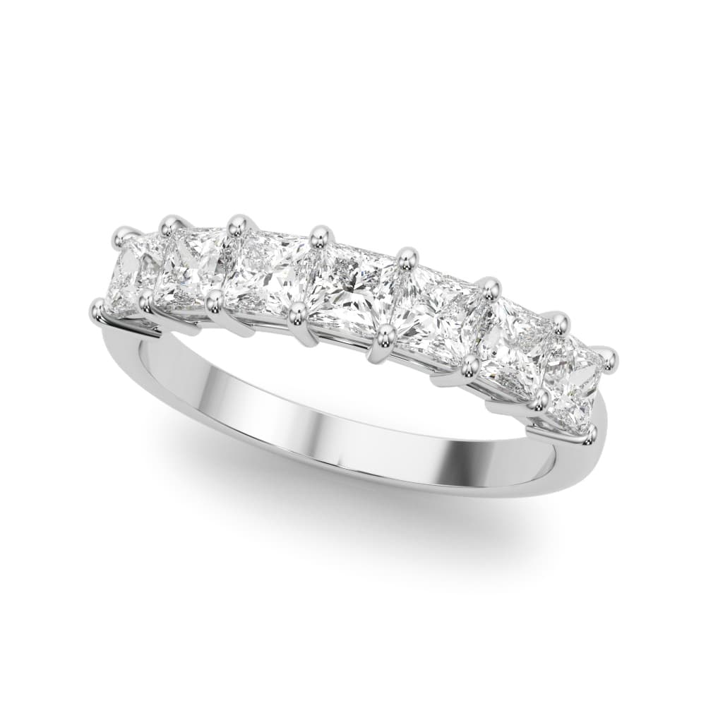 Shared Prong Princess Cut Wedding Bands — 1 (7/8 ct. tw.) — View 1