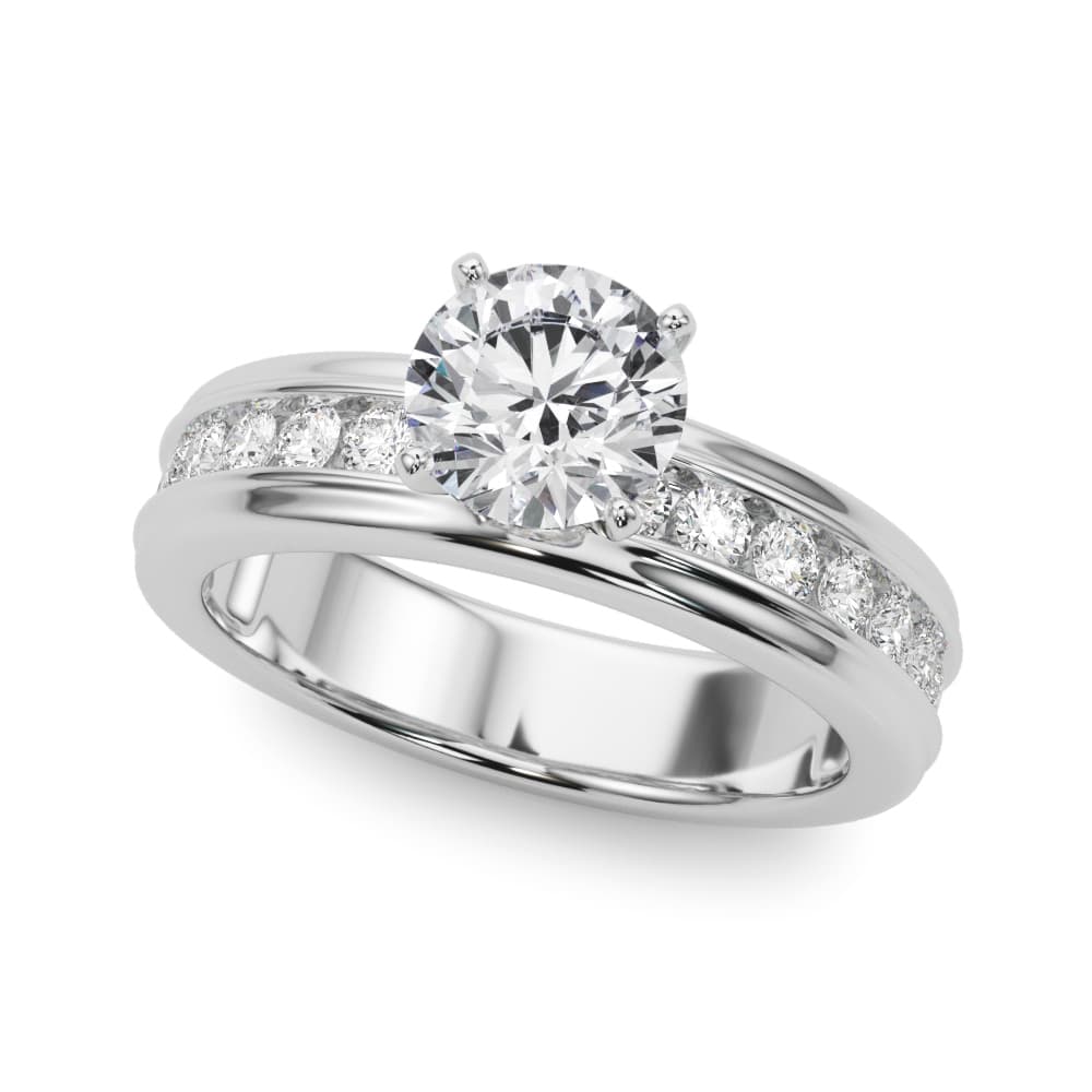 Channel Set Engagement Ring — style 85369 in 10k White Gold