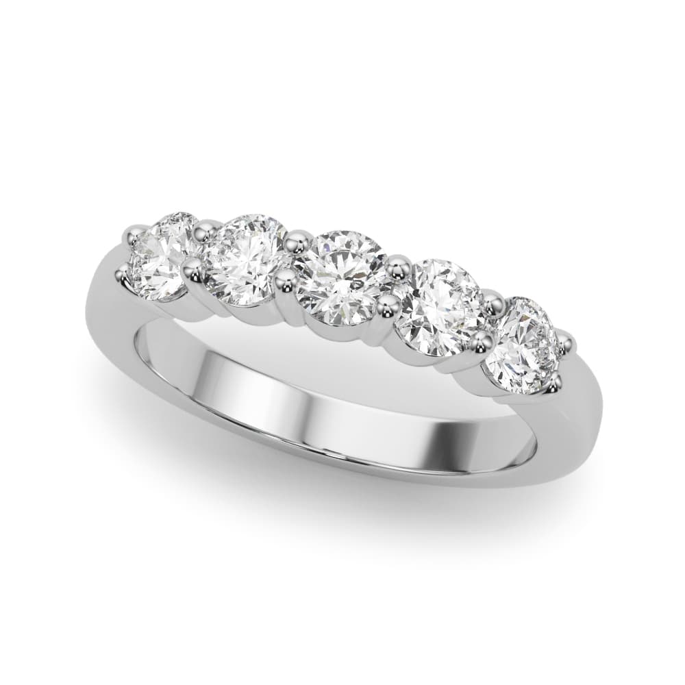 5-Stone Shared Prong Wedding Band — 10 PTS (1/2 ct. tw.) — View 1