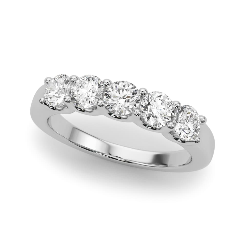 5-Stone Shared Prong Band — 20 (1 ct. tw.) — View 1