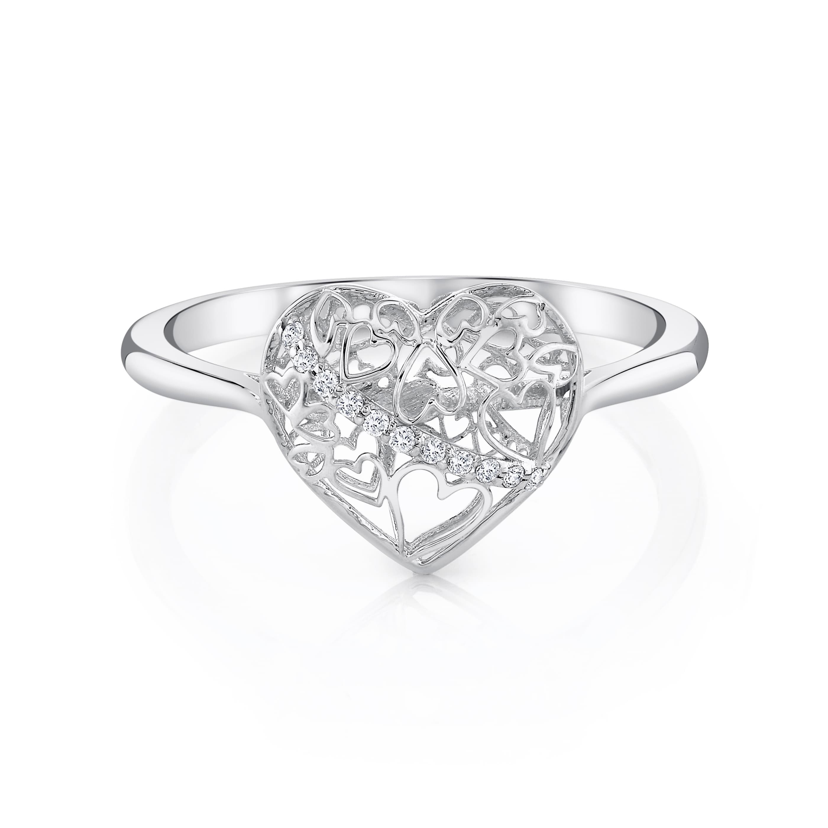 Light Weight Heart Ring (0.04 ct. tw.) — View 1