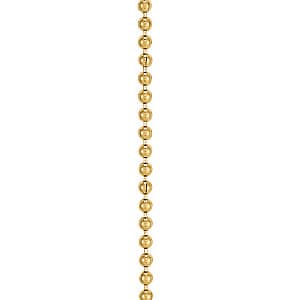 Bead Chain .8 mm 18 — 18 Inch Length — White Gold