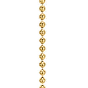 Bead Chain 1.2 mm 16 — 16 Inch Length — White Gold