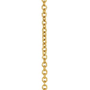 Cable Chain 1mm — 16 Inch Length — White Gold