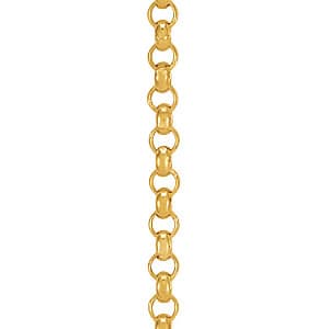 Rolo (Solid) Chain 1.7mm 16 — 16 Inch Length — White Gold