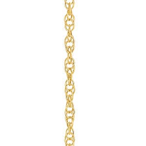 Rope Chain 1.17 mm 16 — 16 Inch Length — White Gold