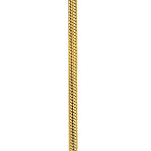Snake Chain 1 mm 16 — 16 Inch Length — White Gold