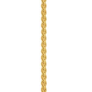 Wheat Chain 1 mm 18 — 18 Inch Length — White Gold
